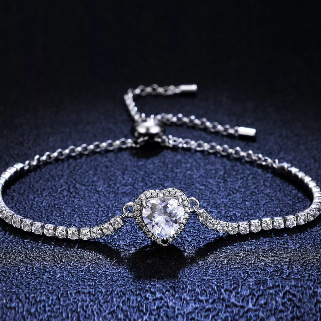 2 Carat 925 Sterling Silver Moissanite Chain Heart Bracelet274a26c1-1875-48dd-a661-2d4464e17203-Max-Origin