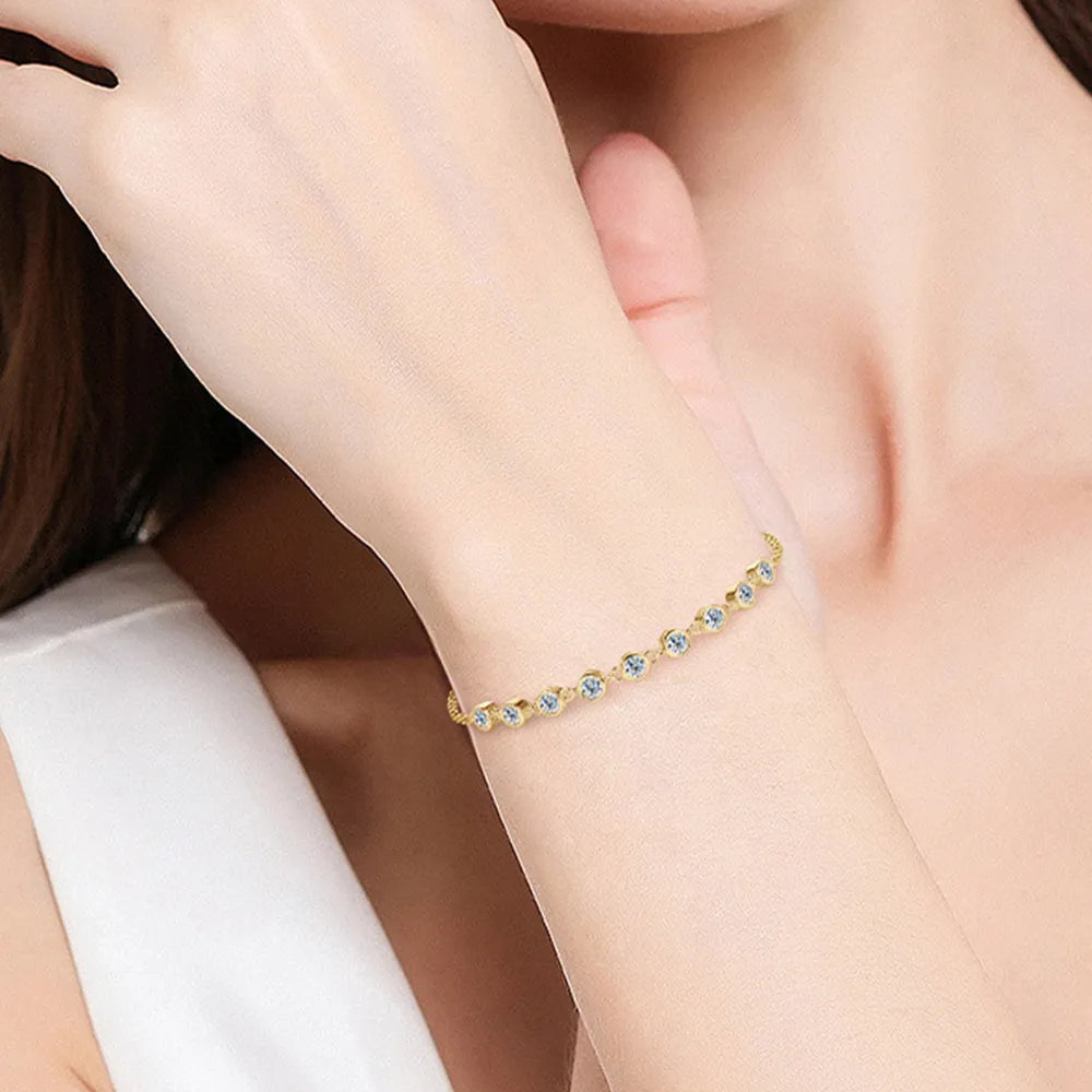 Inlaid Moissanite 925 Sterling Silver Bracelet58c8097b-fbd5-4fc7-b0fa-3ba64f0add42-Max