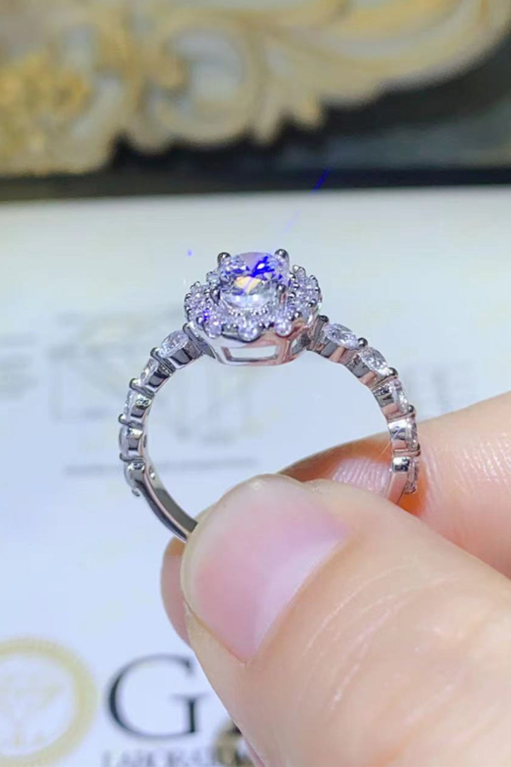 1 carat moissanite halo ring8c8464485abc41a2b94b50aa22085b29-Max
