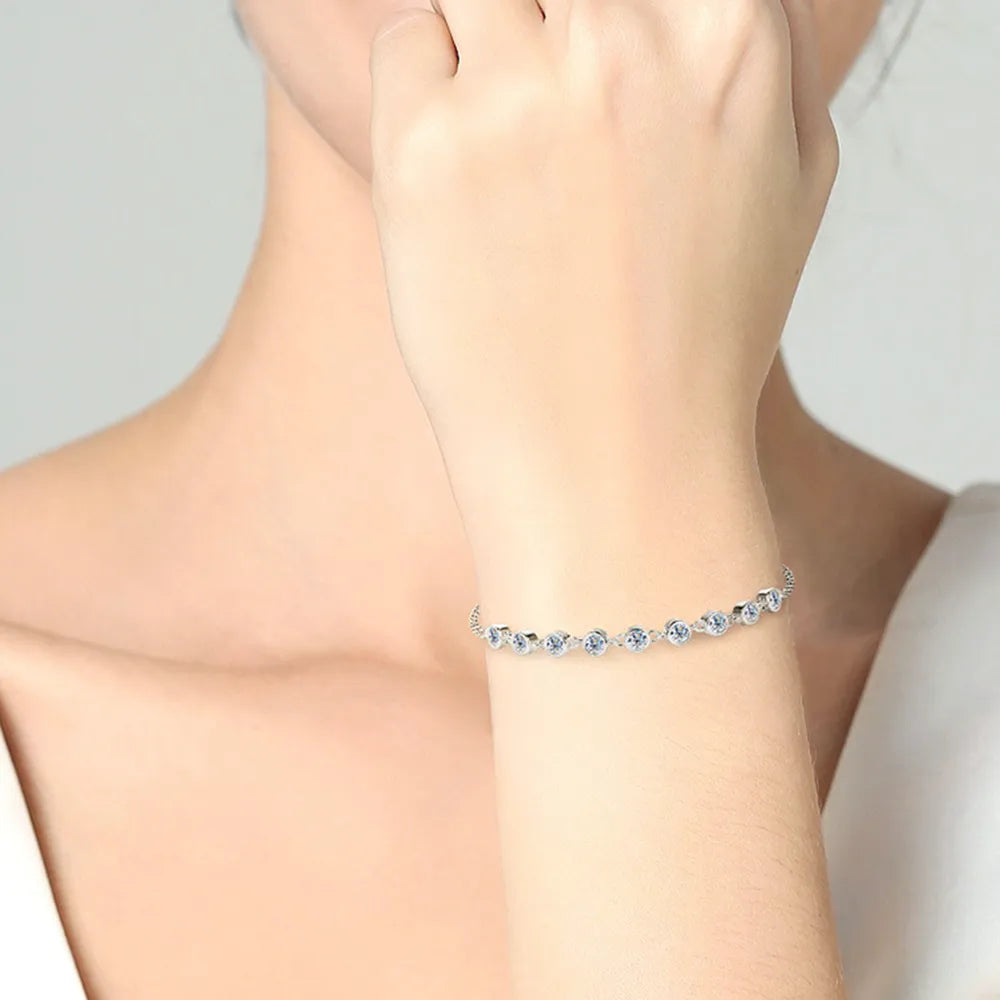 Inlaid Moissanite 925 Sterling Silver Bracelet990761f8-afd7-4727-b645-da4fe5c98b84-Max