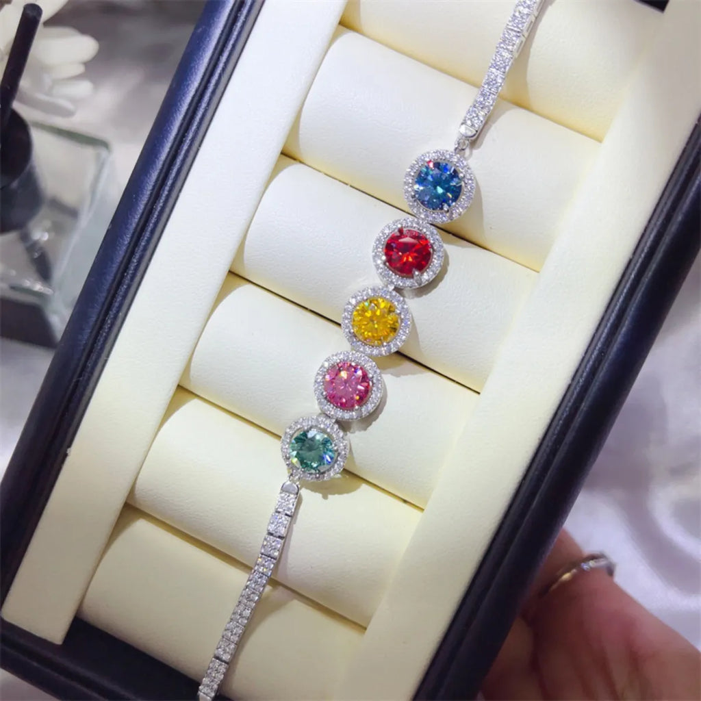 5 Carat 925 Sterling Silver Moissanite Bracelet