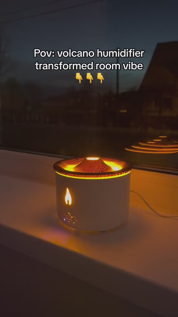 Jellyfish Flame Aroma Diffuser — Volcano Mist Humidifier