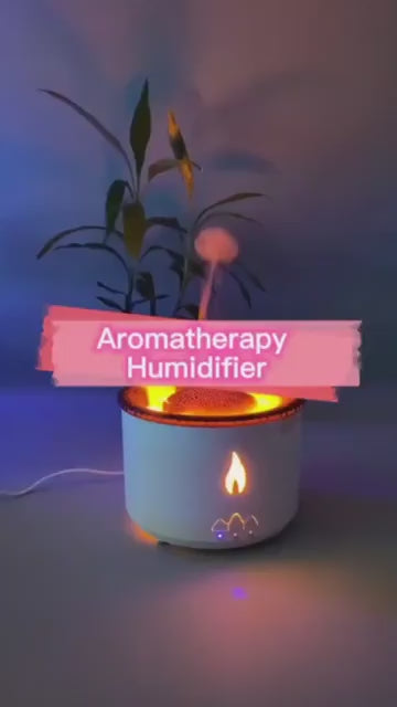 Jellyfish Flame Aroma Diffuser — Volcano Mist Humidifier